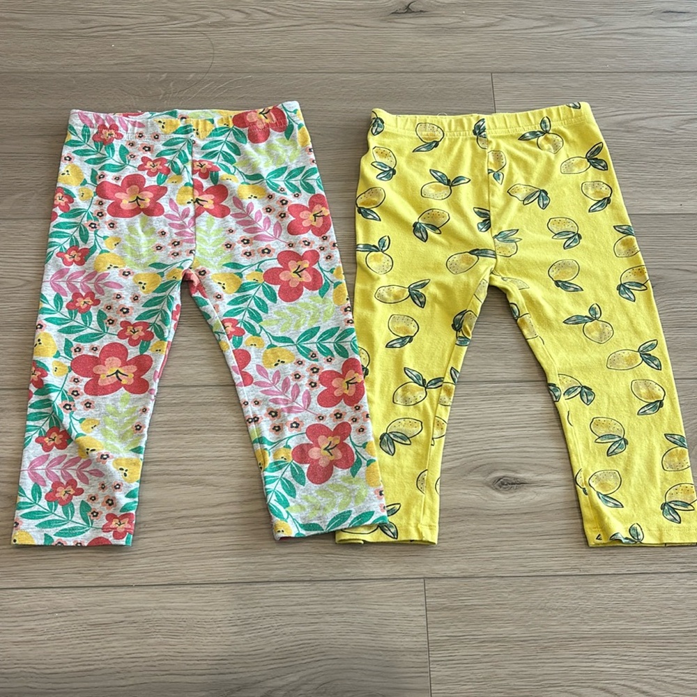Set of 2 girls capri leggings size 6